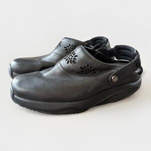 MBT Women’s Black Leather Slingback Comfort Rocker Shoes Size 8 Swiss Orthopedic